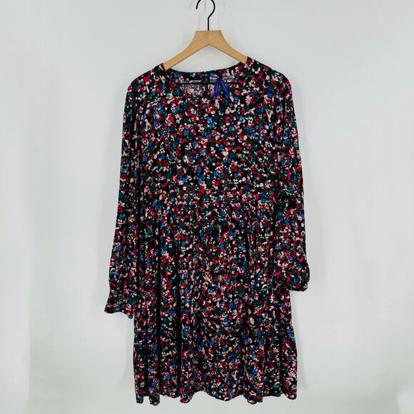 Seraphine Maternity Nursing Dress Floral Print Long Sleeve floral Size 12 - Picture 2 of 11
